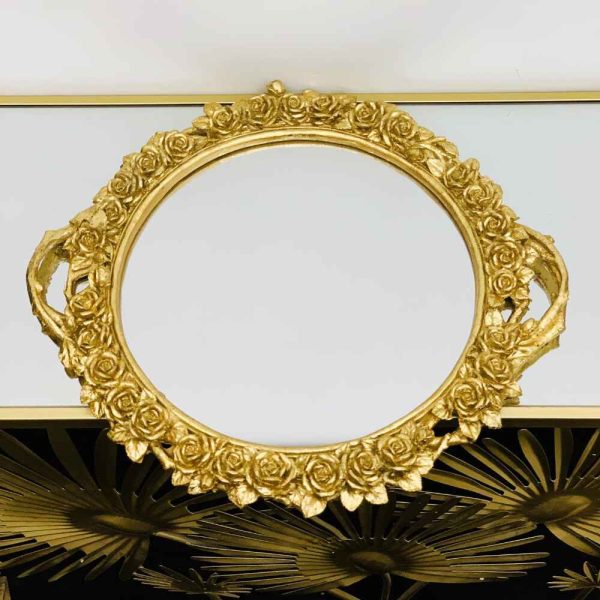 FLORET DESIGN ROUND MIRROR TRAY