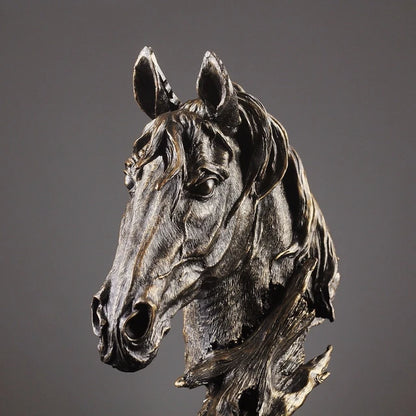 VINTAGE PROFILE HORSE SCULPTURE