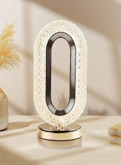 OVAL DESIGN LUXURY USB RECHARGEABLE TABLE LAMP