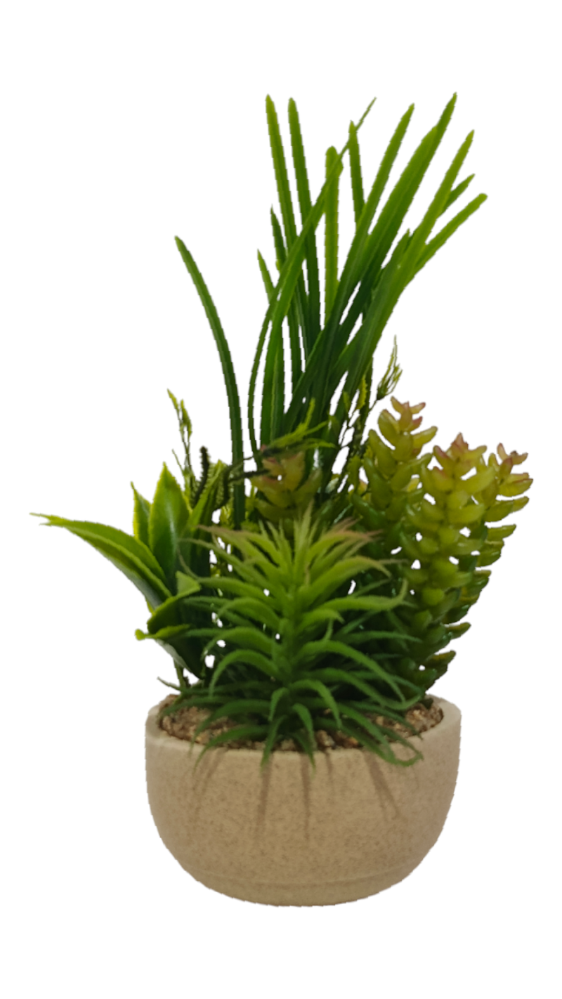 ABSTRACT PLANT ARRANGEMENT WITH DUCTILE POT