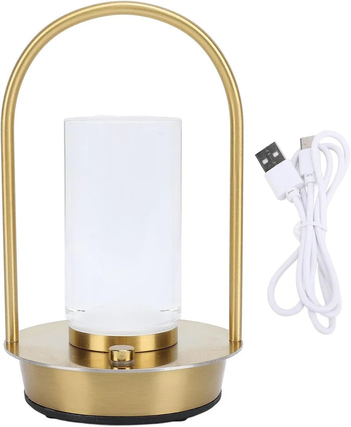 METALLIC RECHARGEABLE TABLE LAMP