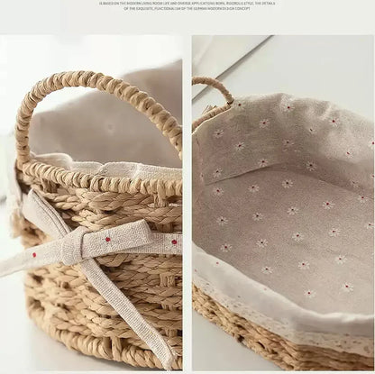OVAL HANDWOVEN STORAGE BASKETS (SET OF 2)
