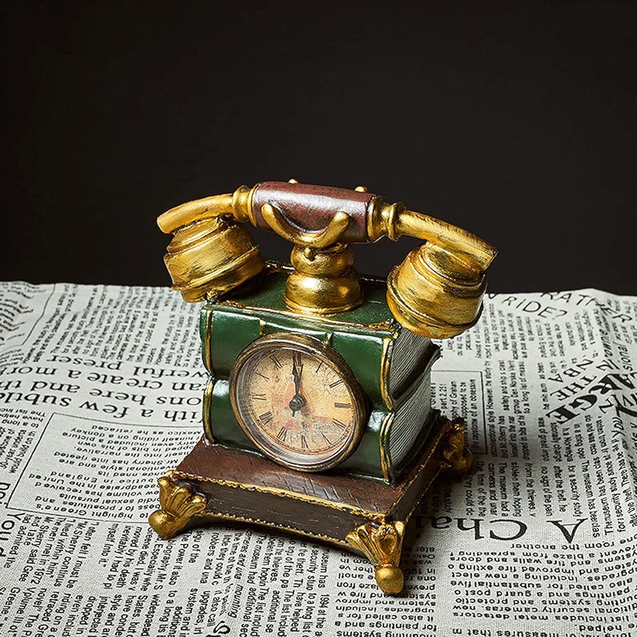 DECORATIVE TELEPHONE WITH CLOCK