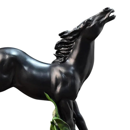 BLACK HORSE STATUE