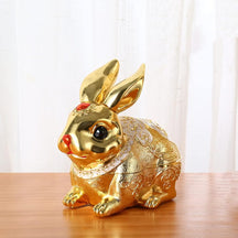 VINTAGE METALLIC RABBIT ASHTRAY