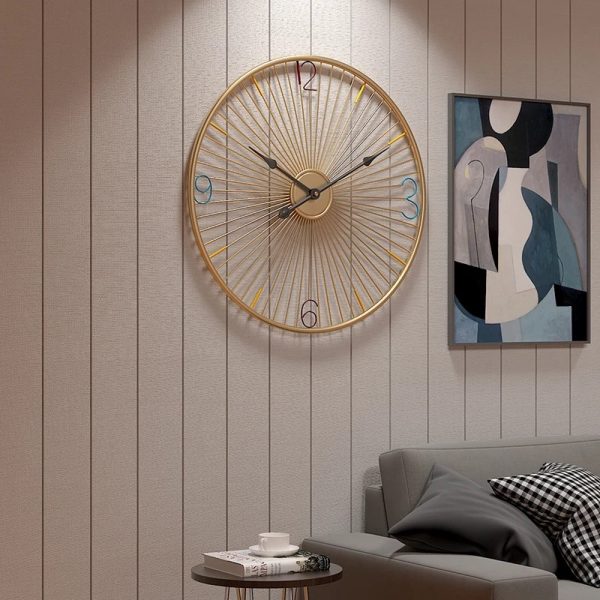 METALLIC WHEEL CLOCK