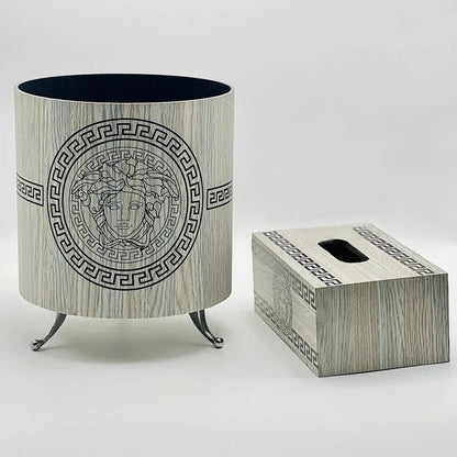 VERSACE BASKET WITH TISSUE BOX SET