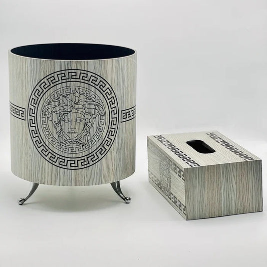 VERSACE BASKET WITH TISSUE BOX SET