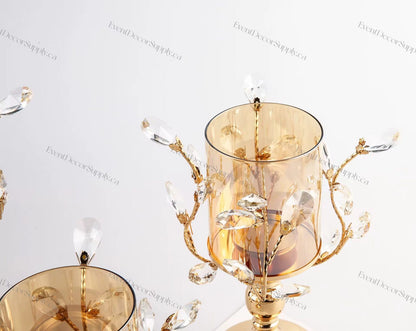 FLOWER DESIGN CANDLE HOLDERS (SET OF 3)
