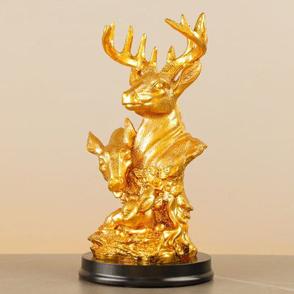 GOLDEN DEER PROFILE STATUE