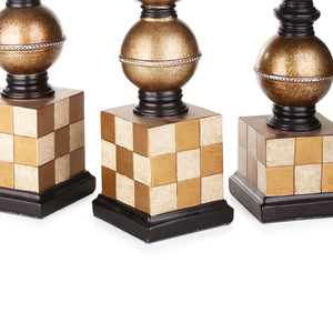 CHESS PIECES ORNAMENTS (SET OF 3)