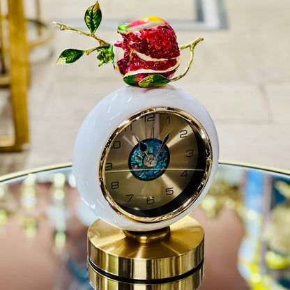 POMEGRANATE DESIGN TABLE CLOCK