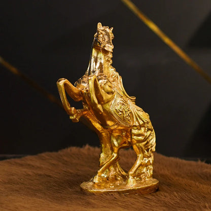 LARGE GOLDEN HORSE SCULPTURE