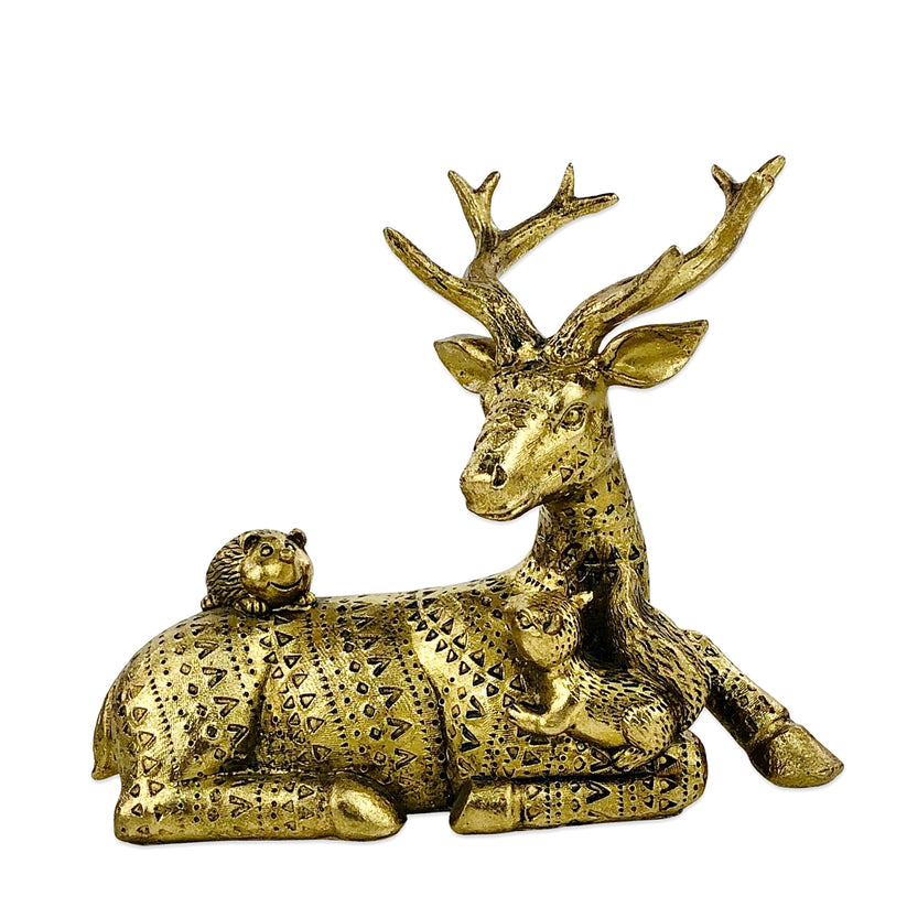 DEER WITH HEDGEHOG AND SQUIRREL ORNAMENT