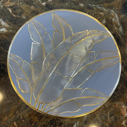 ROUND LEAF DESIGN PLACEMATS (2 PCS)