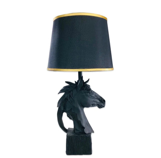 MATT BLACK PROFILE HORSE LAMP