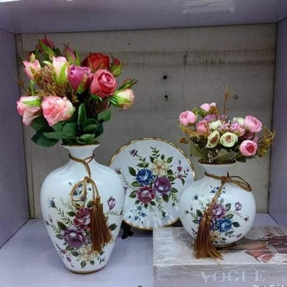 FLOWER DESIGN VASE(SET OF 3)