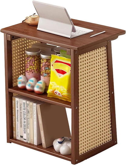 MOVING TABLE WITH 3 STORAGE SHELVES