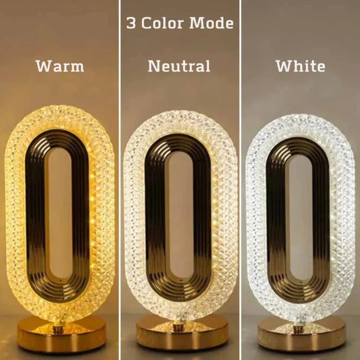 OVAL DESIGN LUXURY USB RECHARGEABLE TABLE LAMP