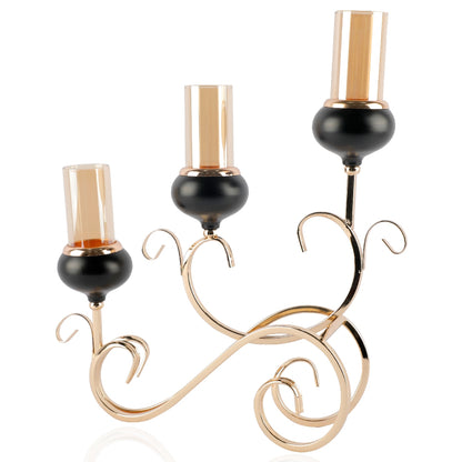 LUXURY DESIGN CANDLE HOLDERS WITH METALLIC STAND