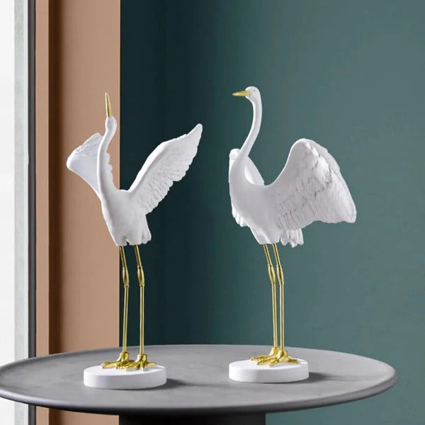 CRANE BIRD STATUE (3 PCS)