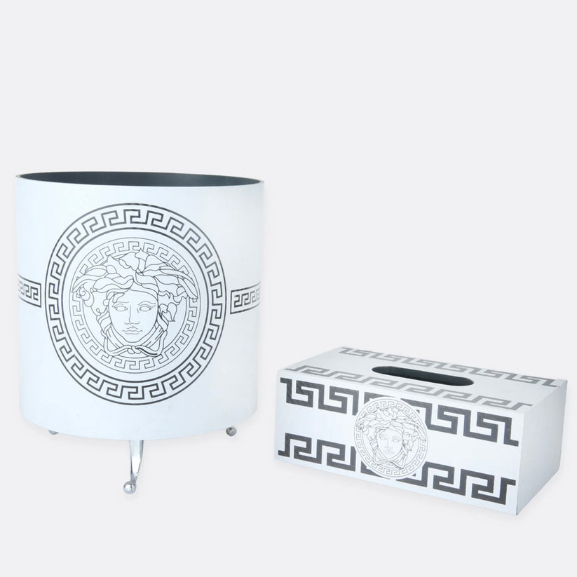 VERSACE BASKET WITH TISSUE BOX