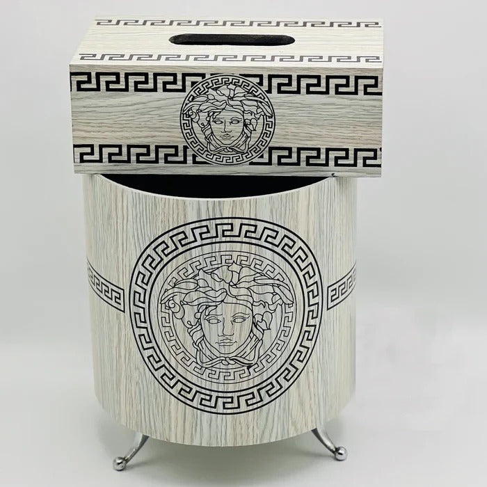 VERSACE BASKET WITH TISSUE BOX SET