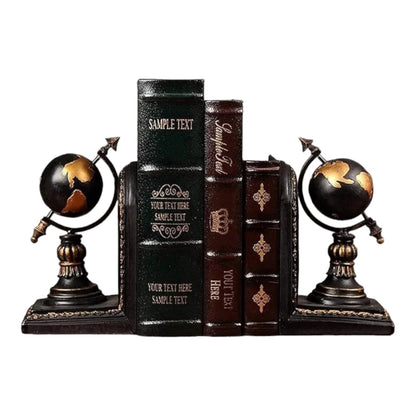 WORLD MAP BOOK HOLDER (PAIR)