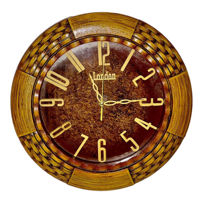 WOODEN TEXTURE WALL CLOCK