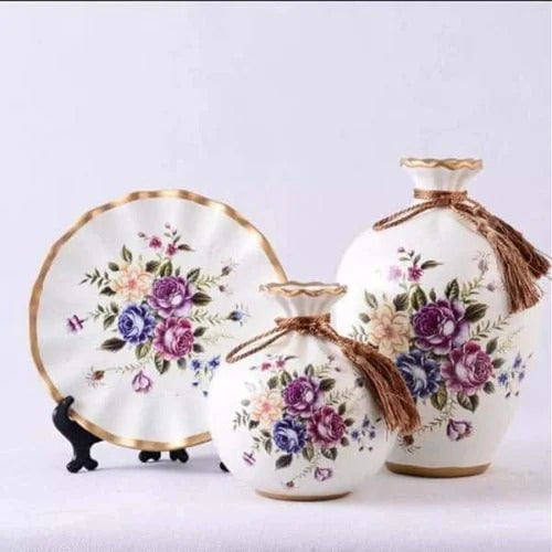 FLOWER DESIGN VASE(SET OF 3)