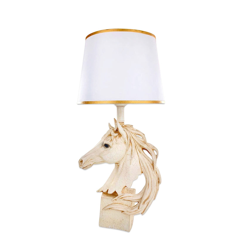 BEIGE COLOR HORSE PROFILE LAMP