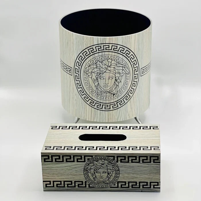 VERSACE BASKET WITH TISSUE BOX SET