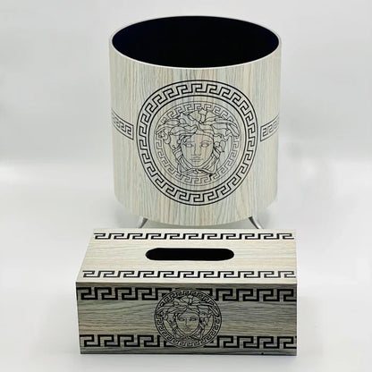 VERSACE BASKET WITH TISSUE BOX SET