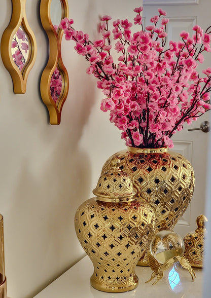 GOLDEN GINGER JARS (SET OF 3)