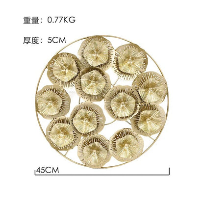 GOLDEN ROUND LEAFLET WALL HANGING