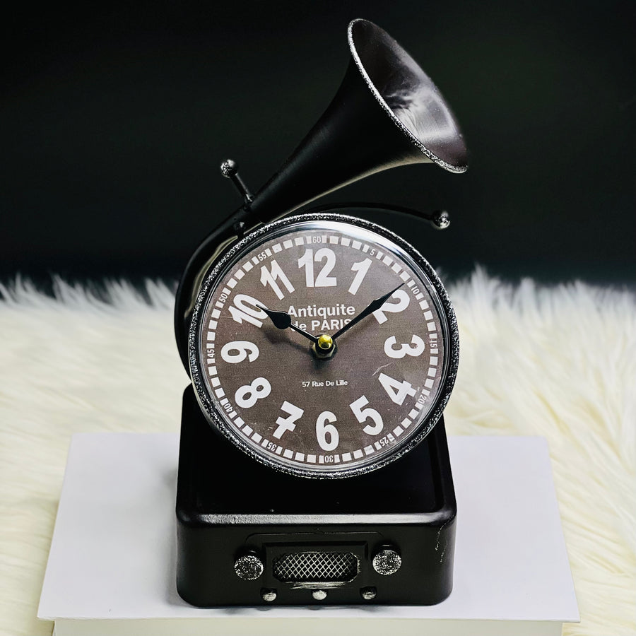 GRAMOPHONE DESKTOP CLOCK