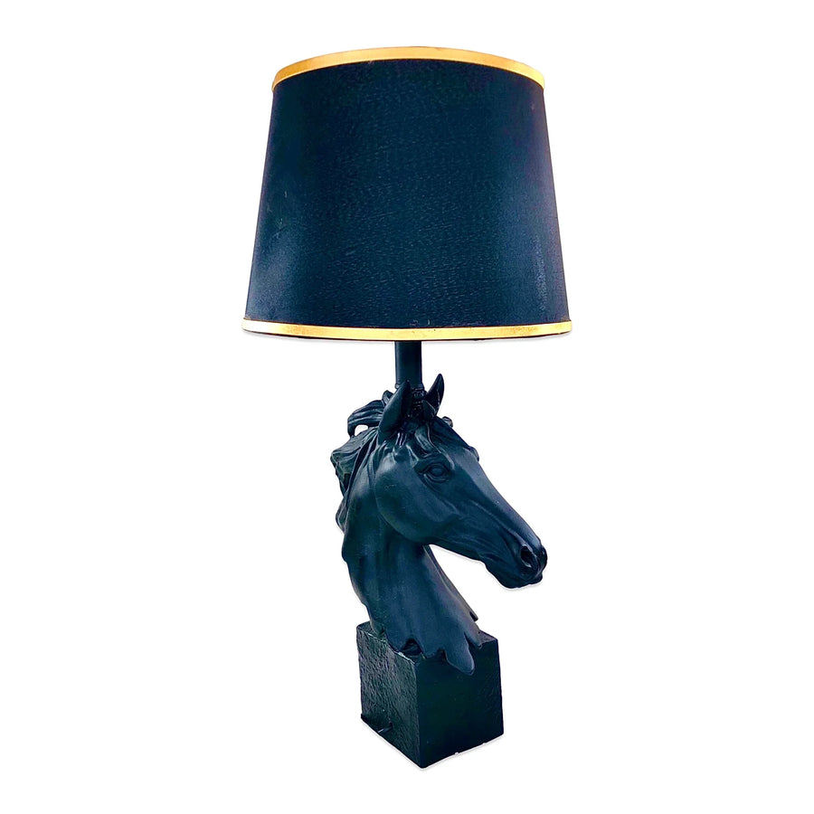 MATT BLACK PROFILE HORSE LAMP