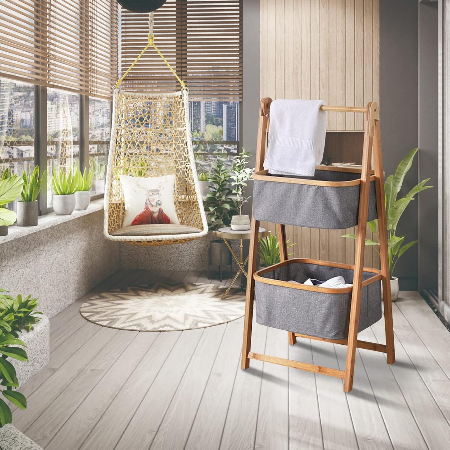 2 LAYER BABMOO LAUNDRY BASKET