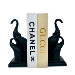 BLACK ELEPHANT BOOKEND(PAIR)