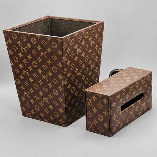 LOUIS MONOGRAM BASKET WITH TISSUE BOX