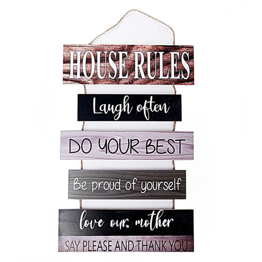 HOUSE RULES WALL HANGING