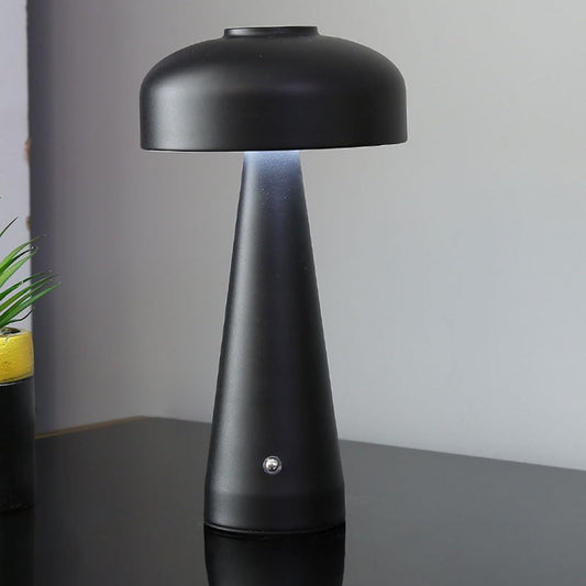 MODERN BLACK MUSHROOM TABLE LAMP