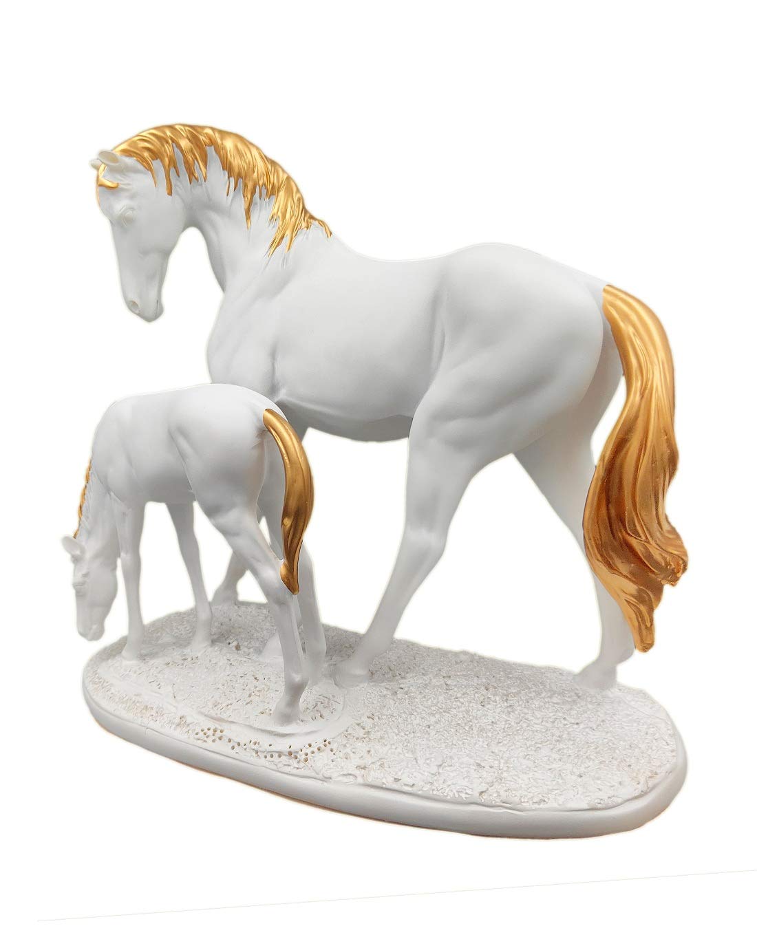 PIOUS HORSE & COLT SCULPTURE