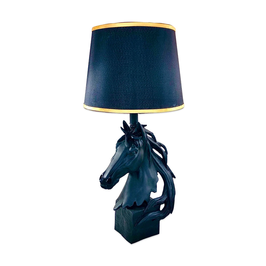 MATT BLACK PROFILE HORSE LAMP