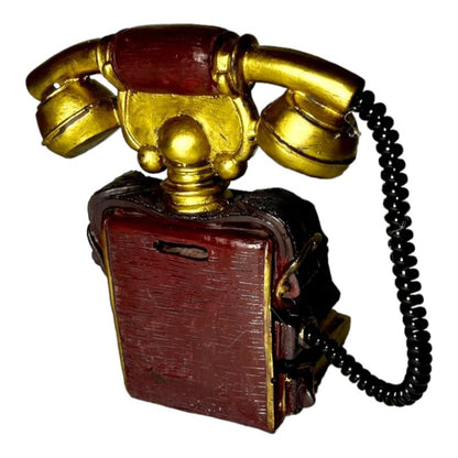 DECORATIVE VINTAGE TELEPHONE WITH CLOCK