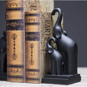 BLACK ELEPHANT BOOKEND(PAIR)