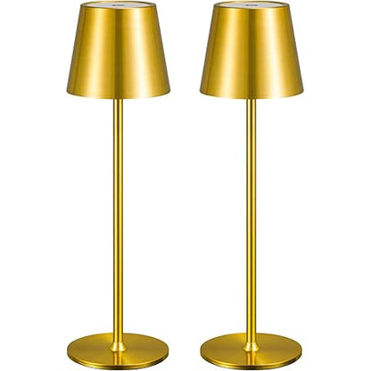 MODERN GOLD CORDLESS LED TABLE LAMP