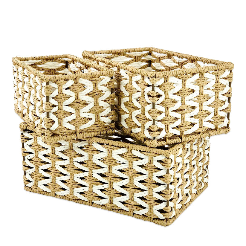 RECTANGULAR JUTE TOWEL BASKET (SET OF 3)