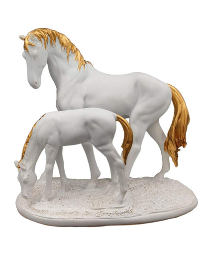 PIOUS HORSE & COLT SCULPTURE