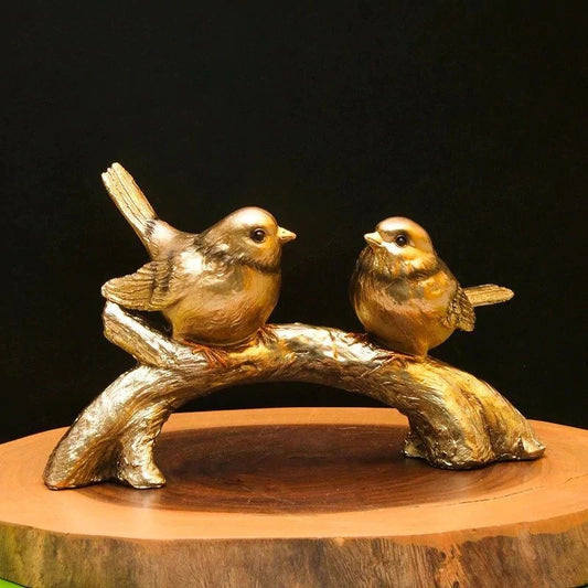 GOLDEN SPARROWS SCULPTURE